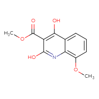 Chemical structure of methyl 2,4-dihydroxy-8-methoxyquinoline-3-carboxylate - CSSB00116209557