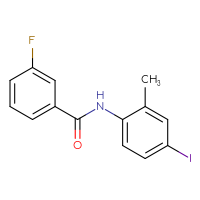 Chemical structure of 3-fluoro-N-(4-iodo-2-methylphenyl)benzamide - CSSB00015186801