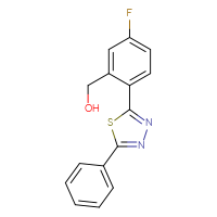 Chemical structure of [5-fluoro-2-(5-phenyl-1,3,4-thiadiazol-2-yl)phenyl]methanol - CSSB02266450154