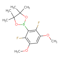 Chemical structure of 2-(2,6-difluoro-3,5-dimethoxyphenyl)-4,4,5,5-tetramethyl-1,3,2-dioxaborolane - CSSB00020639870