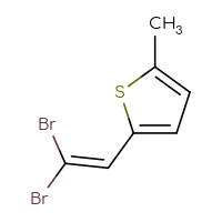 Chemical structure of 2-(2,2-dibromoethenyl)-5-methylthiophene - CSSB00014779703