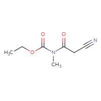Chemical structure of ethyl N-(2-cyanoacetyl)-N-methylcarbamate - CSSB00039927956