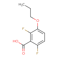 Chemical structure of 2,6-difluoro-3-propoxybenzoic acid - CSSB02517761874