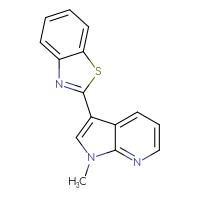 Chemical structure of 2-{1-methyl-1H-pyrrolo[2,3-b]pyridin-3-yl}-1,3-benzothiazole - CSSB15071554810