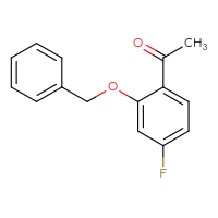 Chemical structure of 1-[2-(benzyloxy)-4-fluorophenyl]ethan-1-one - CSSB00011802331