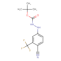Chemical structure of N'-[4-cyano-3-(trifluoromethyl)phenyl](tert-butoxy)carbohydrazide - CSSB06720330187