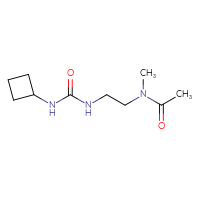 Chemical structure of N-{2-[(cyclobutylcarbamoyl)amino]ethyl}-N-methylacetamide - CSSB20992959255