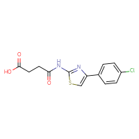 Chemical structure of 3-{[4-(4-chlorophenyl)-1,3-thiazol-2-yl]carbamoyl}propanoic acid - CSSB00056494781