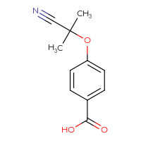 Chemical structure of 4-(1-cyano-1-methylethoxy)benzoic acid - CSSB00020713840