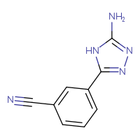 Chemical structure of 3-(5-amino-4H-1,2,4-triazol-3-yl)benzonitrile - CSSB00011208335