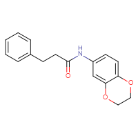 Chemical structure of N-(2,3-dihydro-1,4-benzodioxin-6-yl)-3-phenylpropanamide - CSSB00046185834