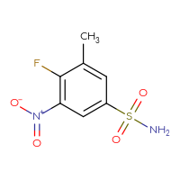 Chemical structure of 4-fluoro-3-methyl-5-nitrobenzene-1-sulfonamide - CSSB00013007762
