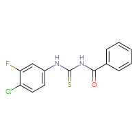 Chemical structure of 1-benzoyl-3-(4-chloro-3-fluorophenyl)thiourea - CSSB00121714998
