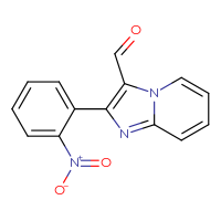 Chemical structure of 2-(2-nitrophenyl)imidazo[1,2-a]pyridine-3-carbaldehyde - CSSB20621662753