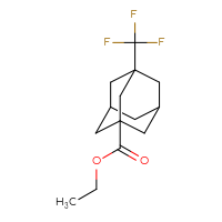 Chemical structure of ethyl 3-(trifluoromethyl)adamantane-1-carboxylate - CSSB02016114723