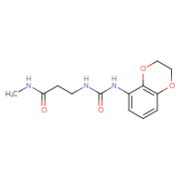 Chemical structure of 3-{[(2,3-dihydro-1,4-benzodioxin-5-yl)carbamoyl]amino}-N-methylpropanamide - CSSB02028527029