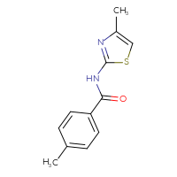 Chemical structure of 4-methyl-N-(4-methyl-1,3-thiazol-2-yl)benzamide - CSSB00048028090
