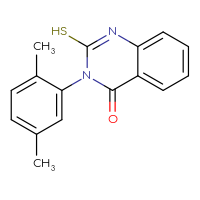 Chemical structure of 3-(2,5-dimethylphenyl)-2-sulfanyl-3,4-dihydroquinazolin-4-one - CSSB00000683835