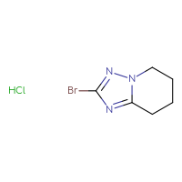 Chemical structure of 2-bromo-5H,6H,7H,8H-[1,2,4]triazolo[1,5-a]pyridine hydrochloride - CSSB20620689028