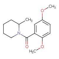Chemical structure of 1-(2,5-dimethoxybenzoyl)-2-methylpiperidine - CSSB02011187091