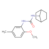 Chemical structure of 3-{bicyclo[2.2.1]heptan-7-yl}-1-(2-methoxy-5-methylphenyl)urea - CSSB15211398666