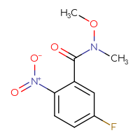 Chemical structure of 5-fluoro-N-methoxy-N-methyl-2-nitrobenzamide - CSSB00005484702