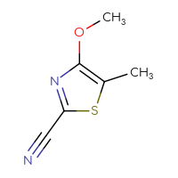 Chemical structure of 4-methoxy-5-methyl-1,3-thiazole-2-carbonitrile - CSSB00025792700