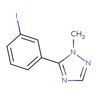 Chemical structure of 5-(3-iodophenyl)-1-methyl-1H-1,2,4-triazole - CSSB00135418730