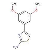 Chemical structure of 4-(3,5-dimethoxyphenyl)-1,3-thiazol-2-amine - CSSB00006010761