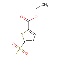Chemical structure of ethyl 5-(fluorosulfonyl)thiophene-2-carboxylate - CSSB00117586930