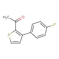 Chemical structure of 1-[3-(4-fluorophenyl)thiophen-2-yl]ethan-1-one - CSSB00021545608