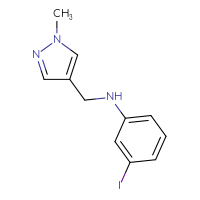 Chemical structure of 3-iodo-N-[(1-methyl-1H-pyrazol-4-yl)methyl]aniline - CSSB00000227298
