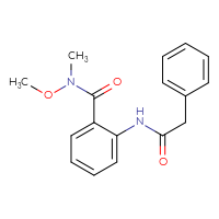 Chemical structure of N-methoxy-N-methyl-2-(2-phenylacetamido)benzamide - CSSB01395044931