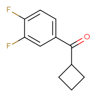 Chemical structure of cyclobutyl(3,4-difluorophenyl)methanone - CSSB00011267653