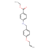 Chemical structure of ethyl 4-({[4-(prop-2-en-1-yloxy)phenyl]methyl}amino)benzoate - CSSB15588142873