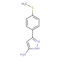 Chemical structure of 3-[4-(methylsulfanyl)phenyl]-1H-pyrazol-5-amine - CSSB00012530947