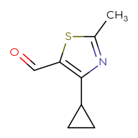 Chemical structure of 4-cyclopropyl-2-methyl-1,3-thiazole-5-carbaldehyde - CSSB00015881173