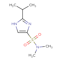 Chemical structure of N,N-dimethyl-2-(propan-2-yl)-1H-imidazole-4-sulfonamide - CSSB00025775819