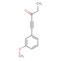 Chemical structure of 1-(3-methoxyphenyl)pent-1-yn-3-one - CSSB02496187341