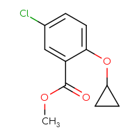 Chemical structure of methyl 5-chloro-2-cyclopropoxybenzoate - CSSB00010742007