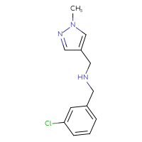 Chemical structure of [(3-chlorophenyl)methyl][(1-methyl-1H-pyrazol-4-yl)methyl]amine - CSSB00000268766