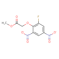 Chemical structure of methyl 2-(2-fluoro-4,6-dinitrophenoxy)acetate - CSSB00020600204