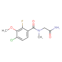 Chemical structure of 2-[1-(4-chloro-2-fluoro-3-methoxyphenyl)-N-methylformamido]acetamide - CSSB06495617958