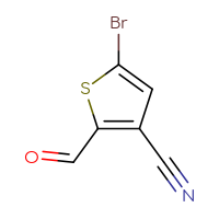 Chemical structure of 5-bromo-2-formylthiophene-3-carbonitrile - CSSB06358982006