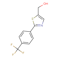 Chemical structure of {2-[4-(trifluoromethyl)phenyl]-1,3-thiazol-5-yl}methanol - CSSB00000765865