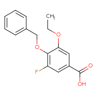 Chemical structure of 4-(benzyloxy)-3-ethoxy-5-fluorobenzoic acid - CSSB14920655456