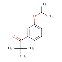 Chemical structure of 2,2-dimethyl-1-[3-(propan-2-yloxy)phenyl]propan-1-one - CSSB00012714396