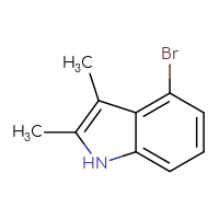 Chemical structure of 4-bromo-2,3-dimethyl-1H-indole - CSSB00010718617
