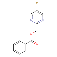 Chemical structure of (5-fluoropyrimidin-2-yl)methyl benzoate - CSSB03399703536