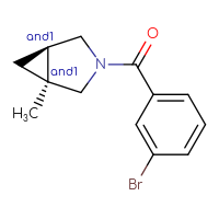 Chemical structure of rac-(1R,5S)-3-(3-bromobenzoyl)-1-methyl-3-azabicyclo[3.1.0]hexane - CSSB02137007426